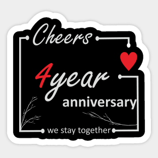4 Year Anniversary (L) Sticker
